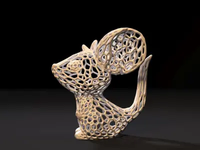 Mouse Voronoi 3D print model