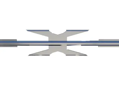 Razor Wire Chrome Low-poly 3D model