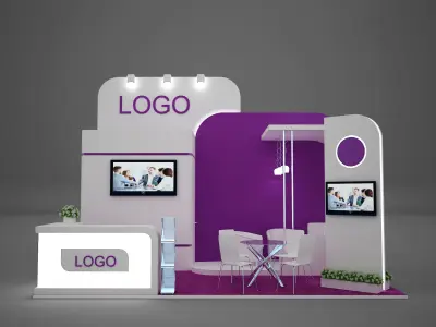 Exhibition stand 6x4 m 3D model