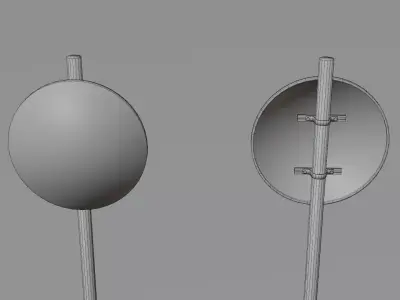 Regulatory Trafic Signs Pack Low-poly 3D model