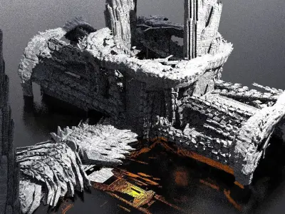 Energy Spiral Fusion Core Towers 6 Kibash 3D model