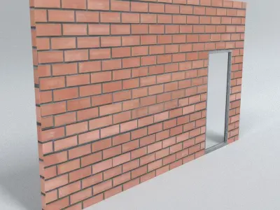 laos door Wall Low-poly 3D model