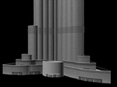 burj khalifa 3D model