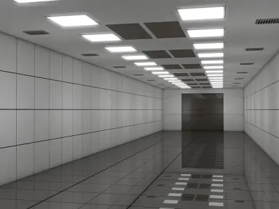 Sci Fi Corridor  Low-poly 3D model buy