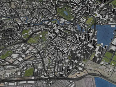 Singapore Low-poly 3D model