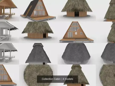 Collection Cabin 3D Model Pack