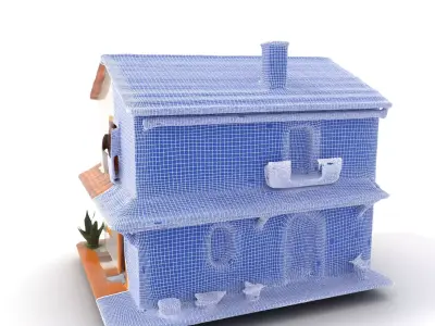 Mediterranean Villa model pack Low-poly 3D model