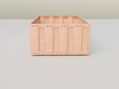  Wooden Crate Low-poly 3D model