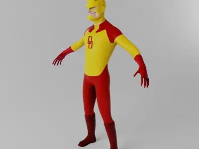 Daredevil Rigged Model 3D model