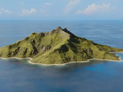 Island Mountain 2 3D model