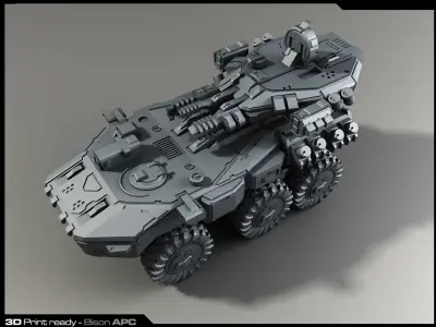 MX6-APC 3D Print cnxg armored vehicle 3D print model