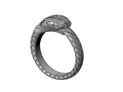 Uroboros Ring CNC model  or  3D print model
