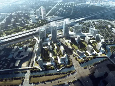 High Speed Rail Transit Oriented Business District 3D model