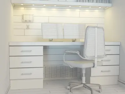 Home Office Interior 3D model