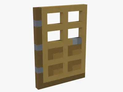 Minecraft Door Low-poly 3D model