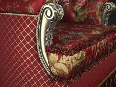 Lunardelli rococo armchair 3D model