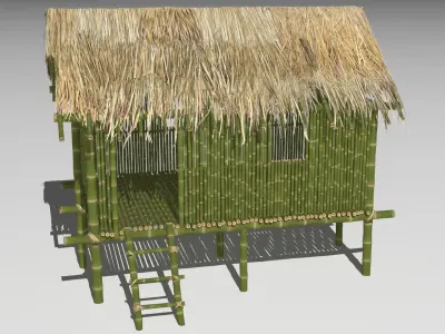 Jungle hut 3D model
