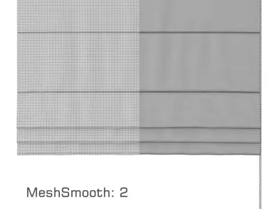 Roman Curtains 145 Dihin Home Modern Solid Color 3D model