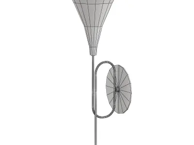bra-mantra-jazz-5898 gold wall sconce with cone shape 3D model