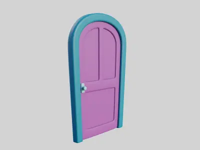 Cartoon Door 12b 3D model
