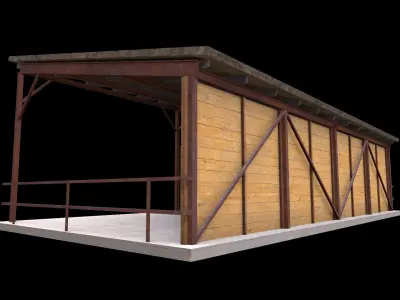 canopy Low-poly 3D model