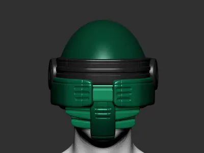 helmet high poly sculpt 3d printable  3D model 97