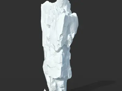 Low poly Snow Iceberg Modular 211129 Low-poly 3D model