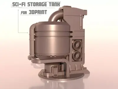 SCI-FI STORAGE TANK for 3Dprint 3D print model