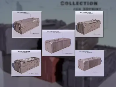 sci-fi Container Collection 3D print model