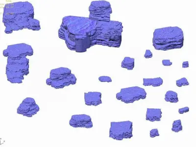 Mountain Hengshan - Mountain Rock Group 02 3D model