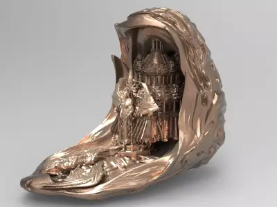 Easter city design 3D model