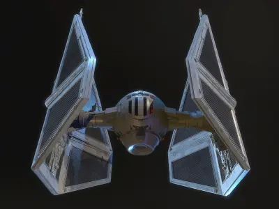 TIE interceptor Star Wars 3D model