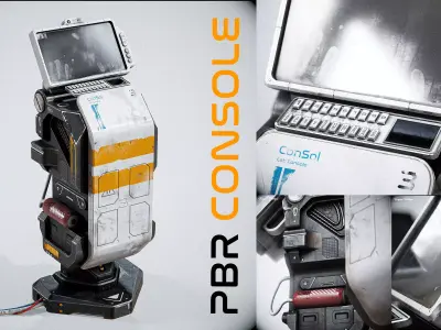 Sci-fi Console ARchie One Low-poly 3D model