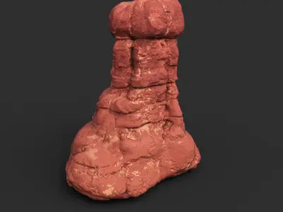 Low poly Sandstone Column 210907 Low-poly 3D model