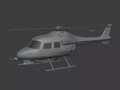 Generic Military - Attack Helicopter Low-poly 3D model