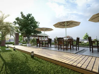 Lumion 11 Exterior Beach Resort Layout Scene File 3D model