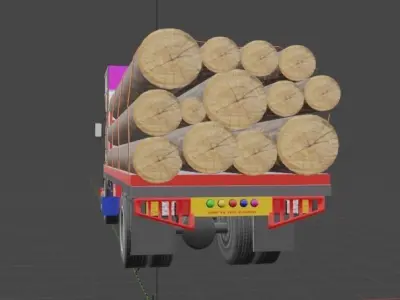 TATA 1613 kerala and tamilnadu style lorry truck with interior 3D model