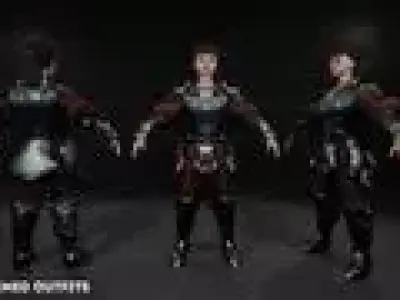 Modular Character System Low-poly 3D model