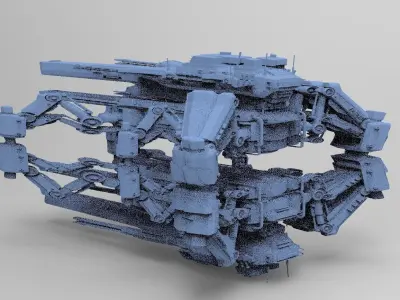 Advanced Ancient Civilization Ship architecture 3 3D model