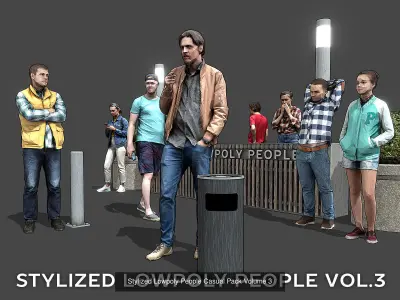Stylized Lowpoly People Complete Pack