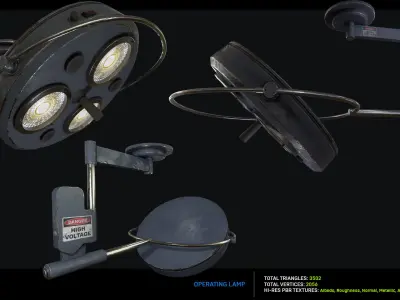 Operating Lamp Low-poly 3D model