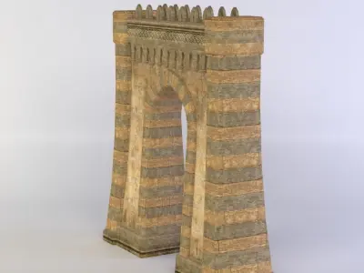 Wall arch Low-poly 3D model