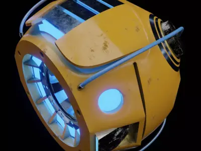 Futuristic Industrial Orb Drone  3D model