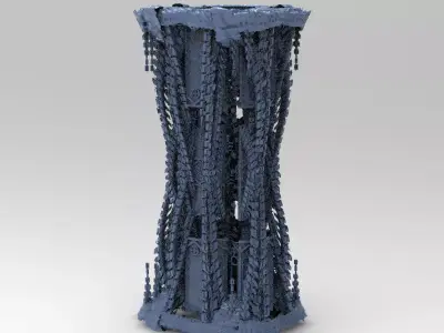 Grand Sci-Fi Hourglass Tower 2 3D model
