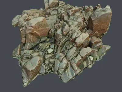 3d scanned rock cliff C2 3D model