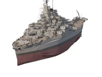 AMERICAN NAVY 1940s  COLORADO CLASS BATTLESHIP 3D model