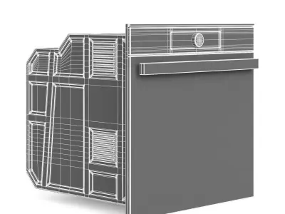 Oven 3D Model electric with glass door 3D model
