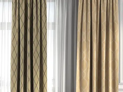 Curtain Set 145 3D model