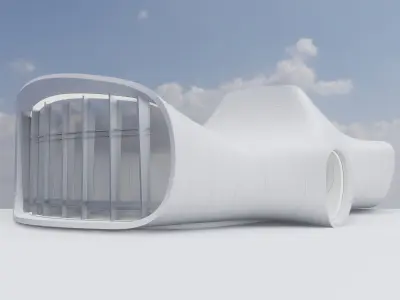 Sci fi interior 3D model