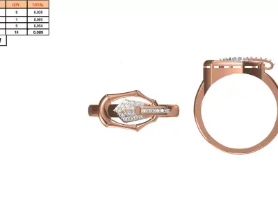 Ladies-Elegant Stone Rings For Womens 152 3D print model